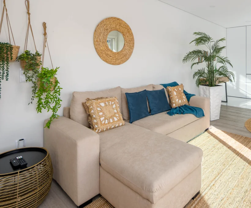 Sala de estar do alojamento Aurora do Furadouro II Sala de estar do alojamento Aurora do Furadouro II