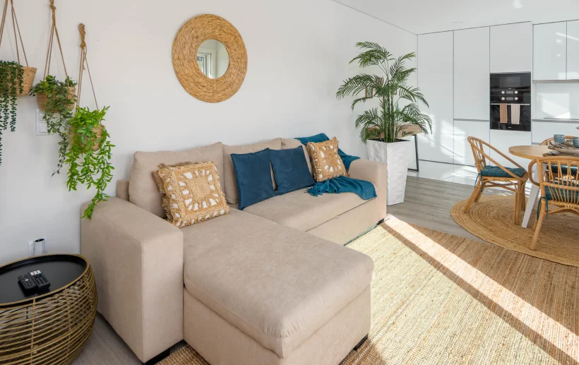 Sala de estar do alojamento Aurora do Furadouro II Sala de estar do alojamento Aurora do Furadouro II